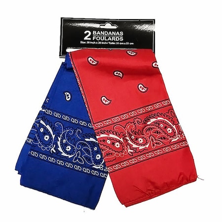 Starr Design Group Paisley Bandana Set Red And Blue